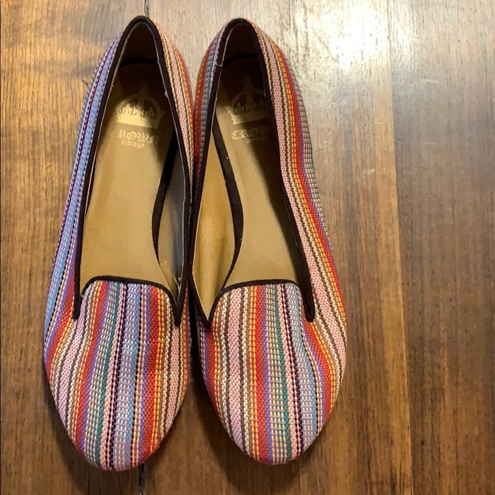 Crown Vintage canvas flats 🏳️‍🌈